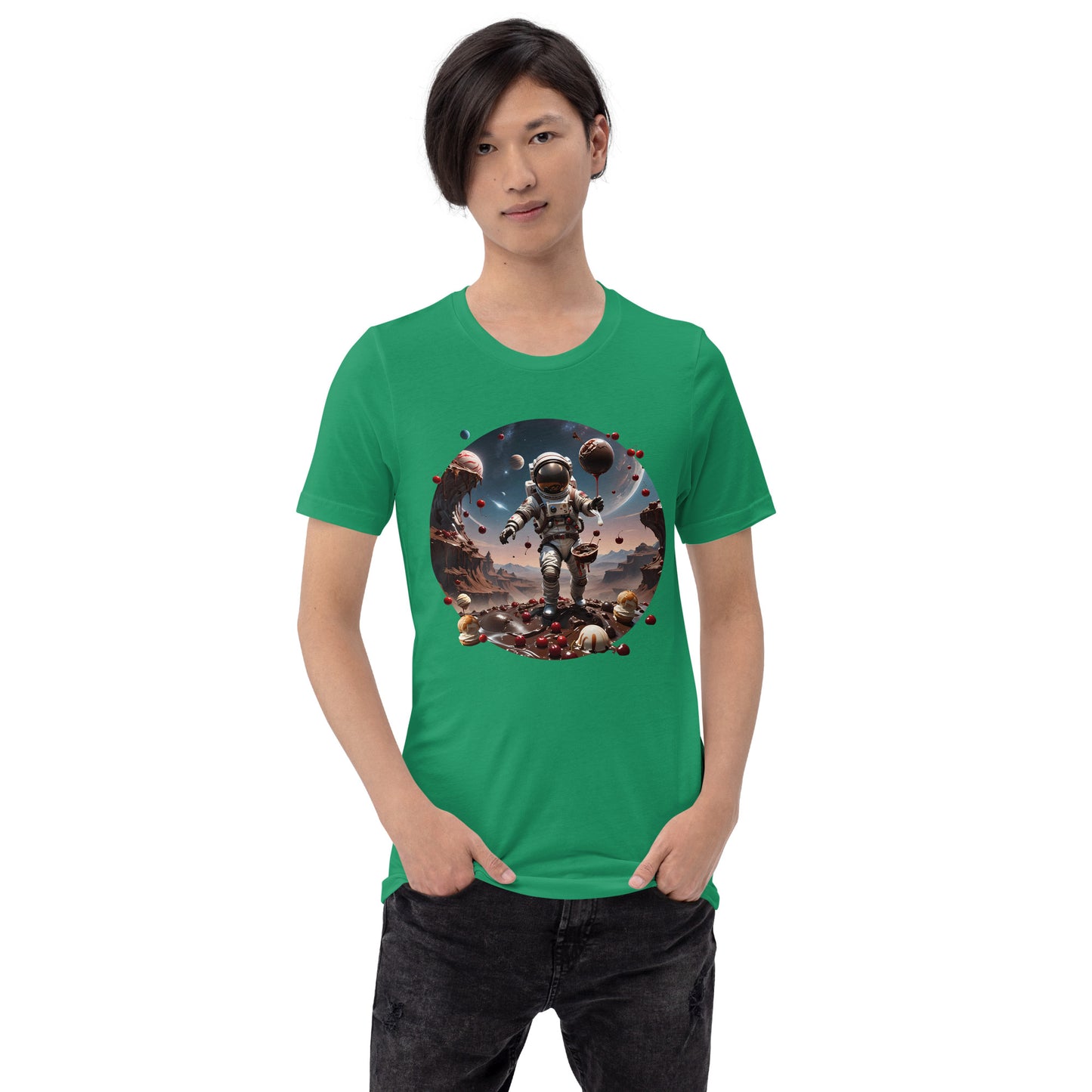 AI Chocolate Sundae Space Unisex t-shirt