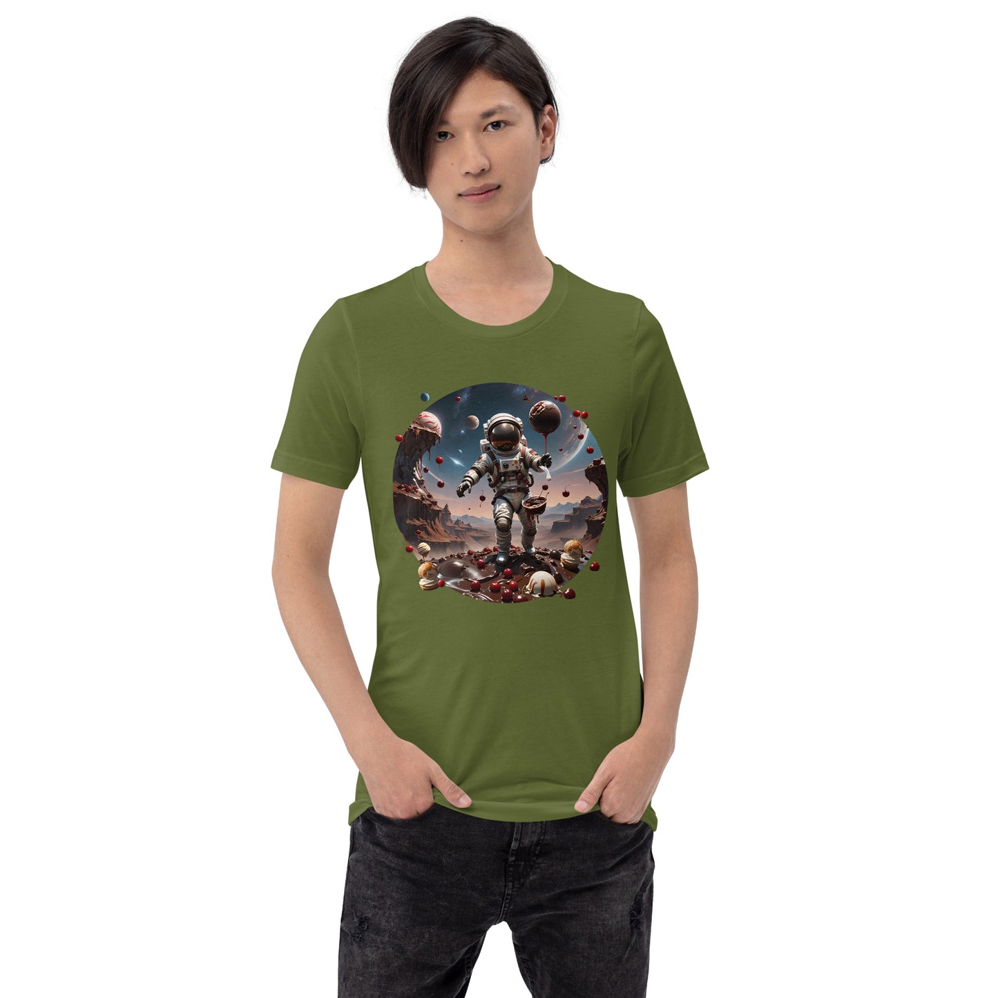 AI Chocolate Sundae Space Unisex t-shirt