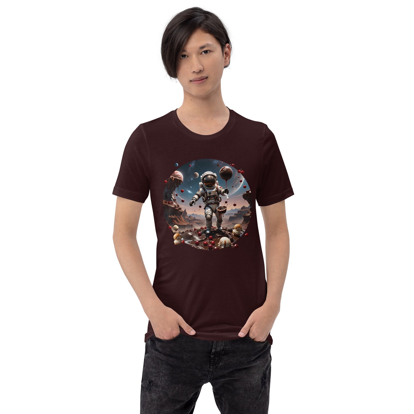 AI Chocolate Sundae Space Unisex t-shirt