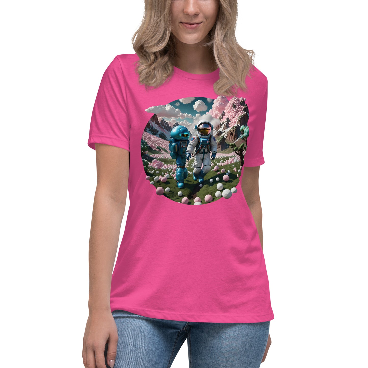 AI Bubble Gum Space Women's Relaxed T-Shirt