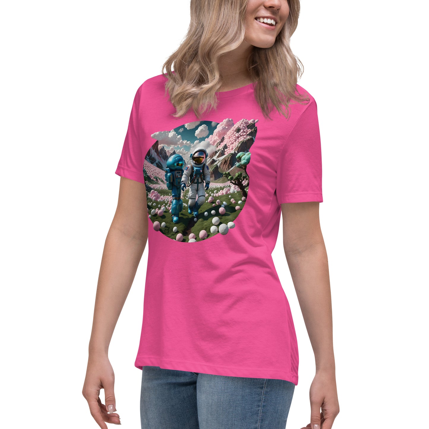 AI Bubble Gum Space Women's Relaxed T-Shirt