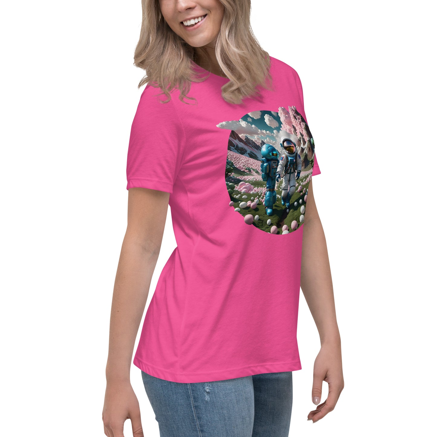 AI Bubble Gum Space Women's Relaxed T-Shirt