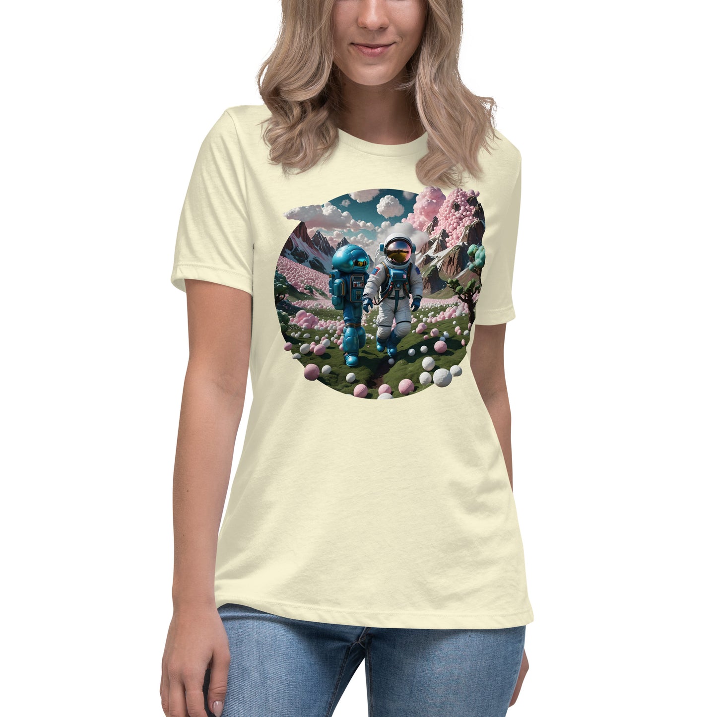 AI Bubble Gum Space Women's Relaxed T-Shirt