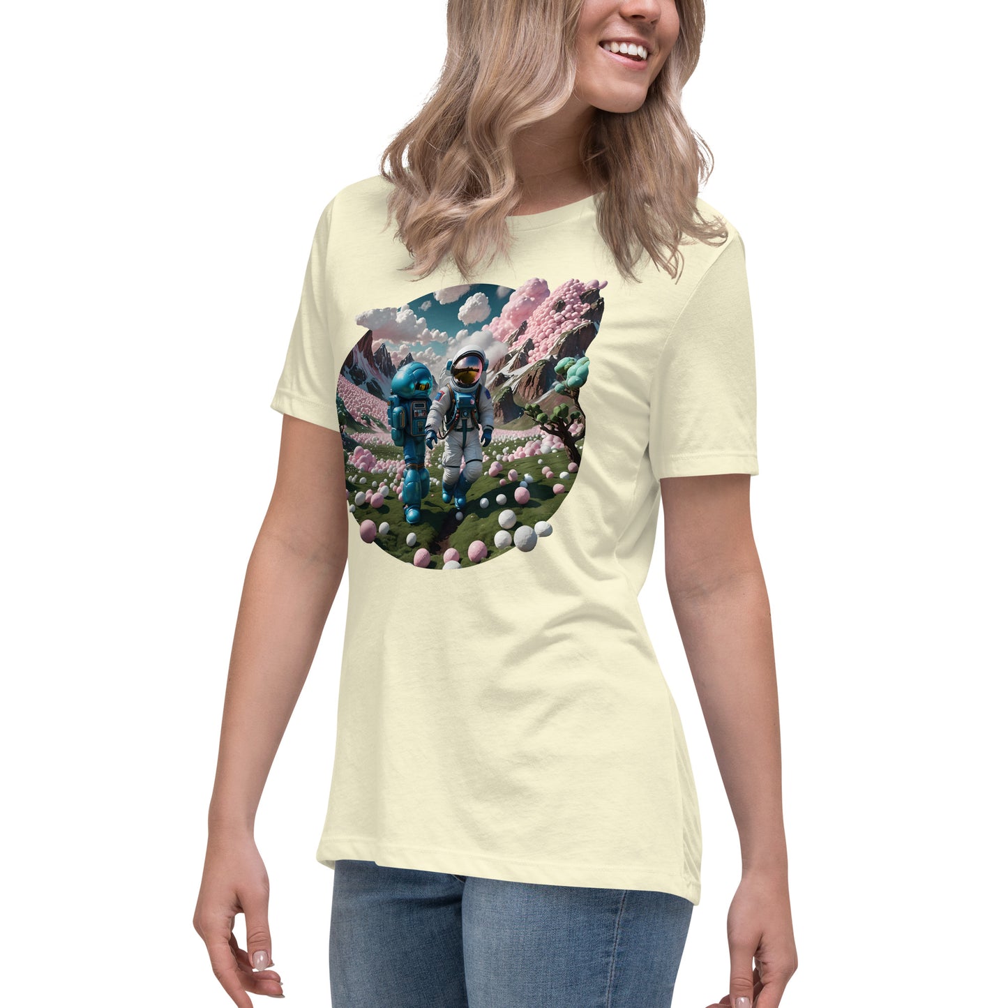 AI Bubble Gum Space Women's Relaxed T-Shirt