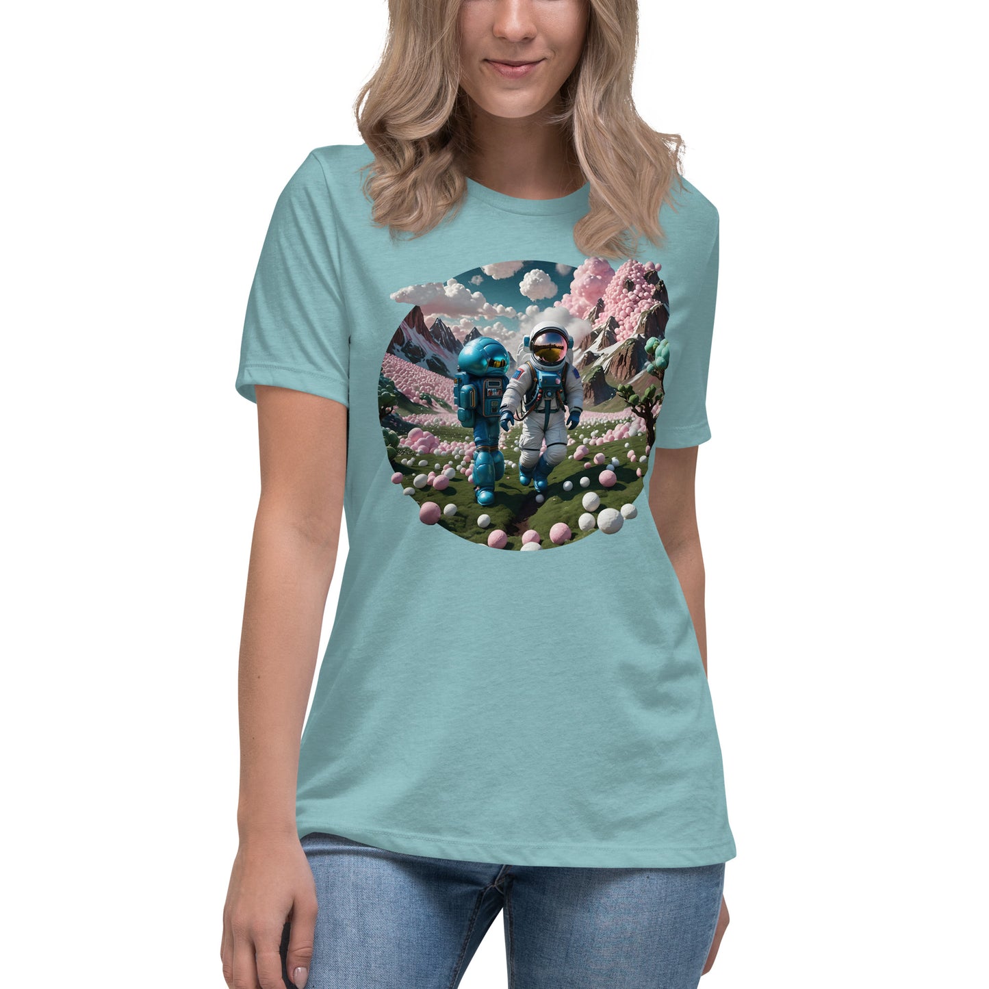 AI Bubble Gum Space Women's Relaxed T-Shirt