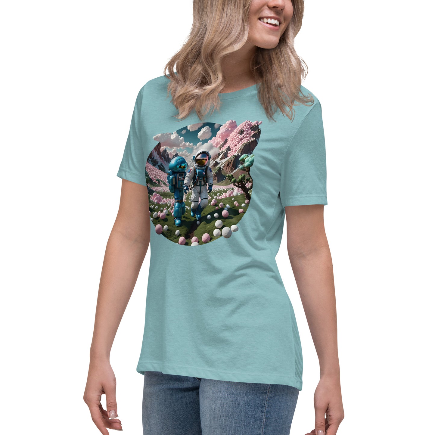 AI Bubble Gum Space Women's Relaxed T-Shirt