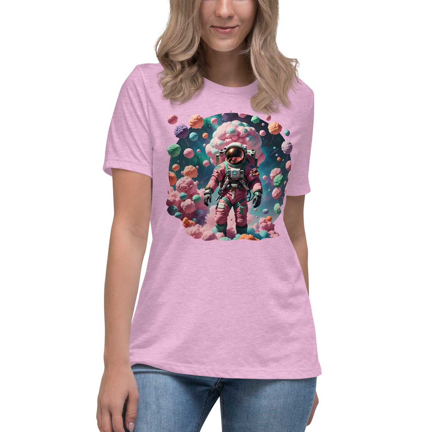 AI Cotton Candy Space Women's Relaxed T-Shirt