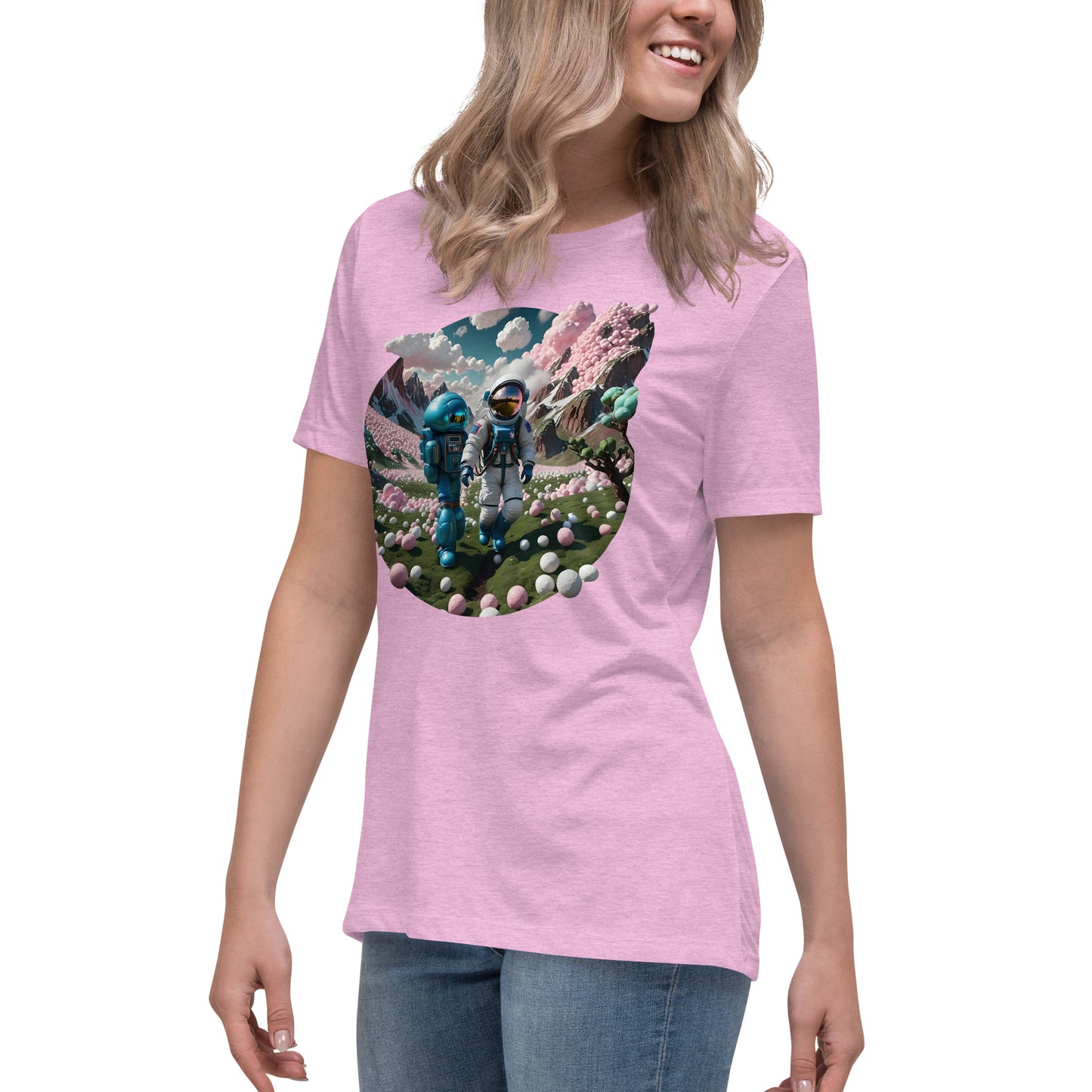 AI Bubble Gum Space Women's Relaxed T-Shirt