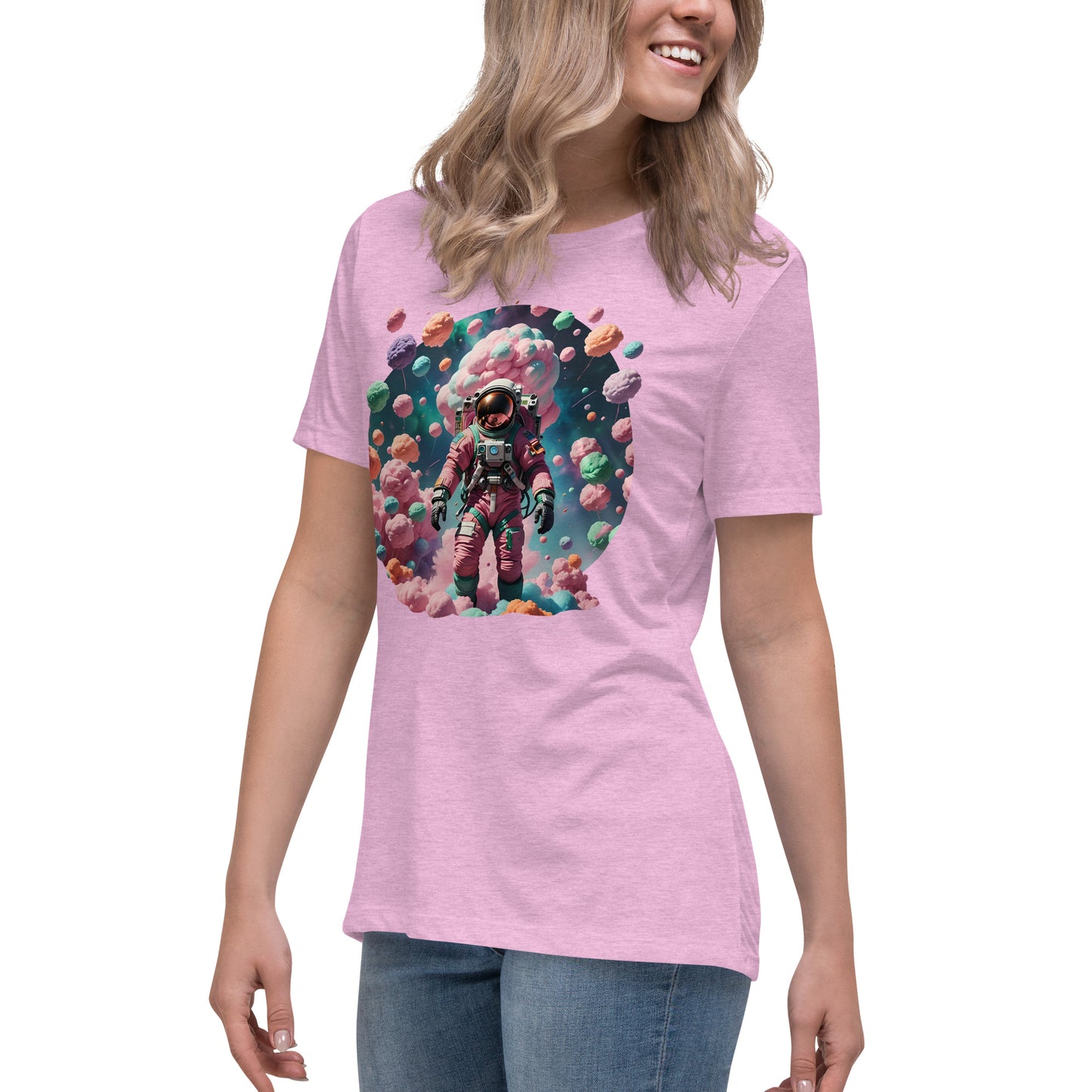 AI Cotton Candy Space Women's Relaxed T-Shirt