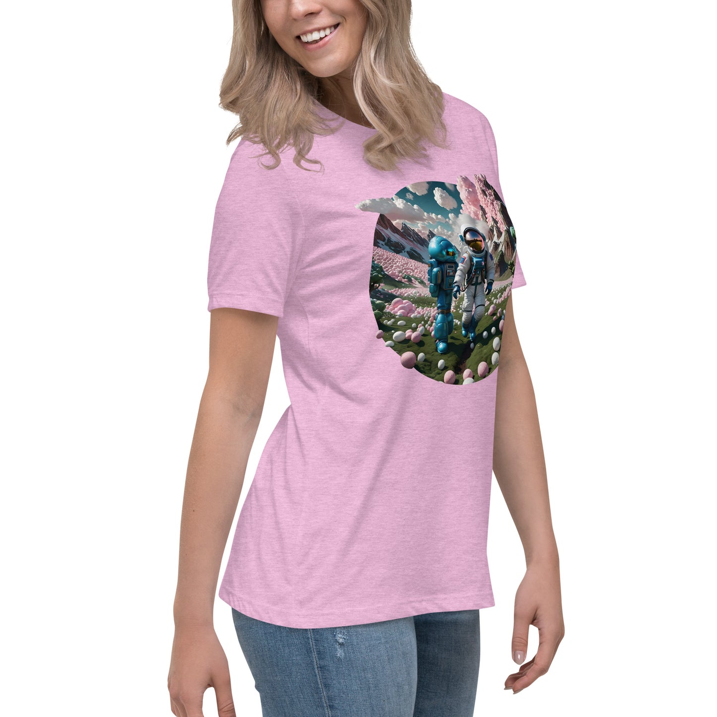 AI Bubble Gum Space Women's Relaxed T-Shirt