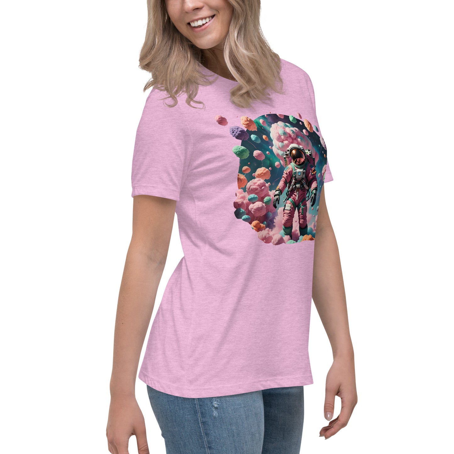 AI Cotton Candy Space Women's Relaxed T-Shirt