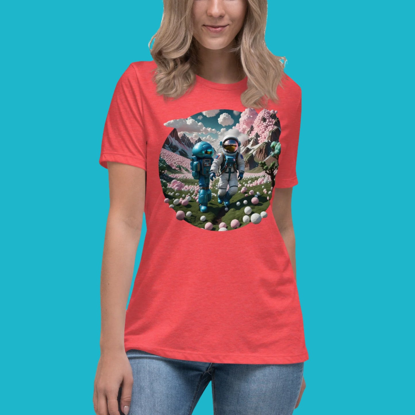 AI Bubble Gum Space Women's Relaxed T-Shirt