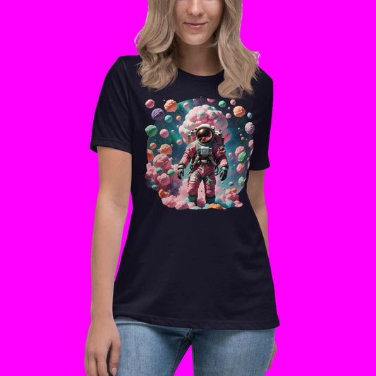 AI Cotton Candy Space Women's Relaxed T-Shirt