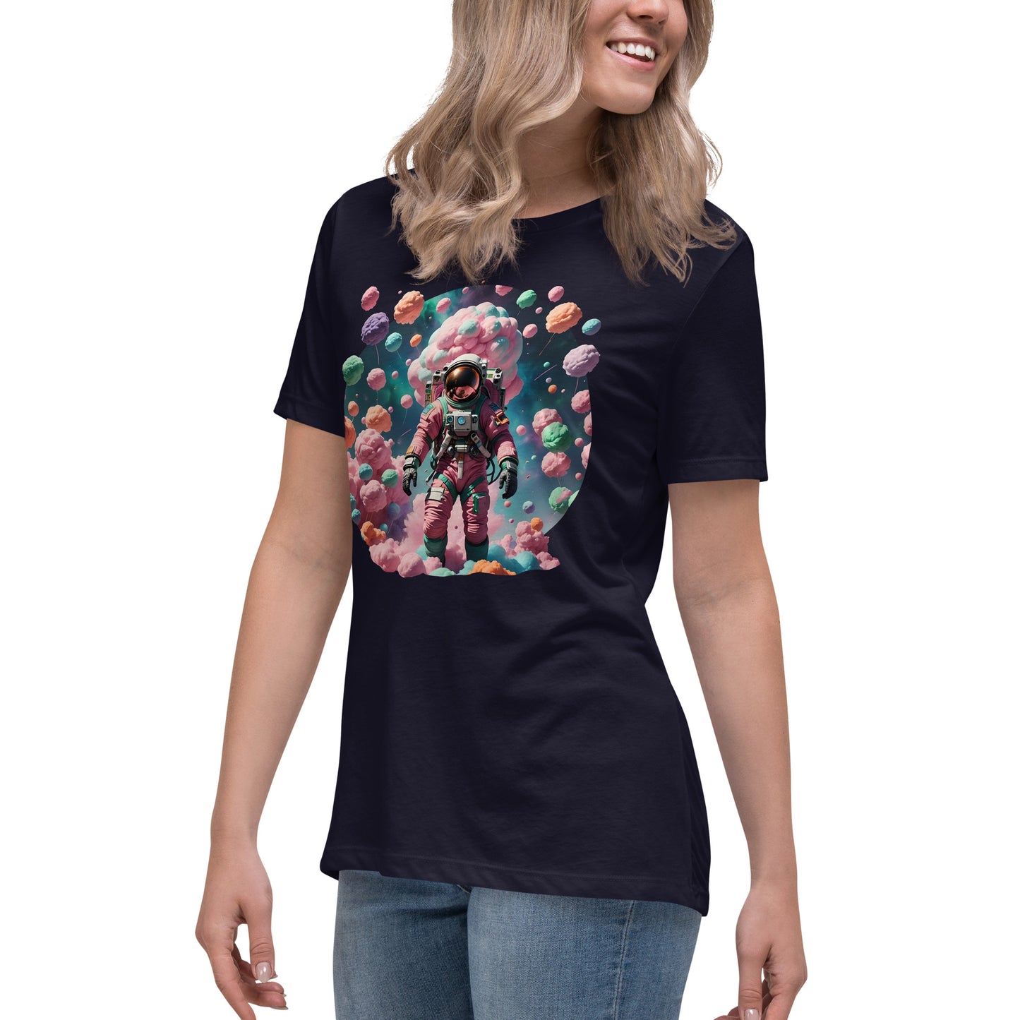 AI Cotton Candy Space Women's Relaxed T-Shirt