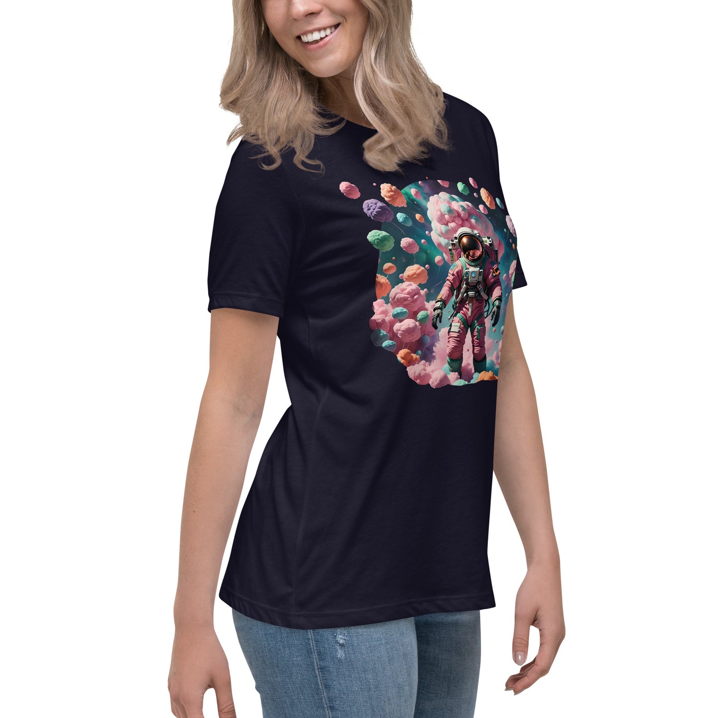 AI Cotton Candy Space Women's Relaxed T-Shirt