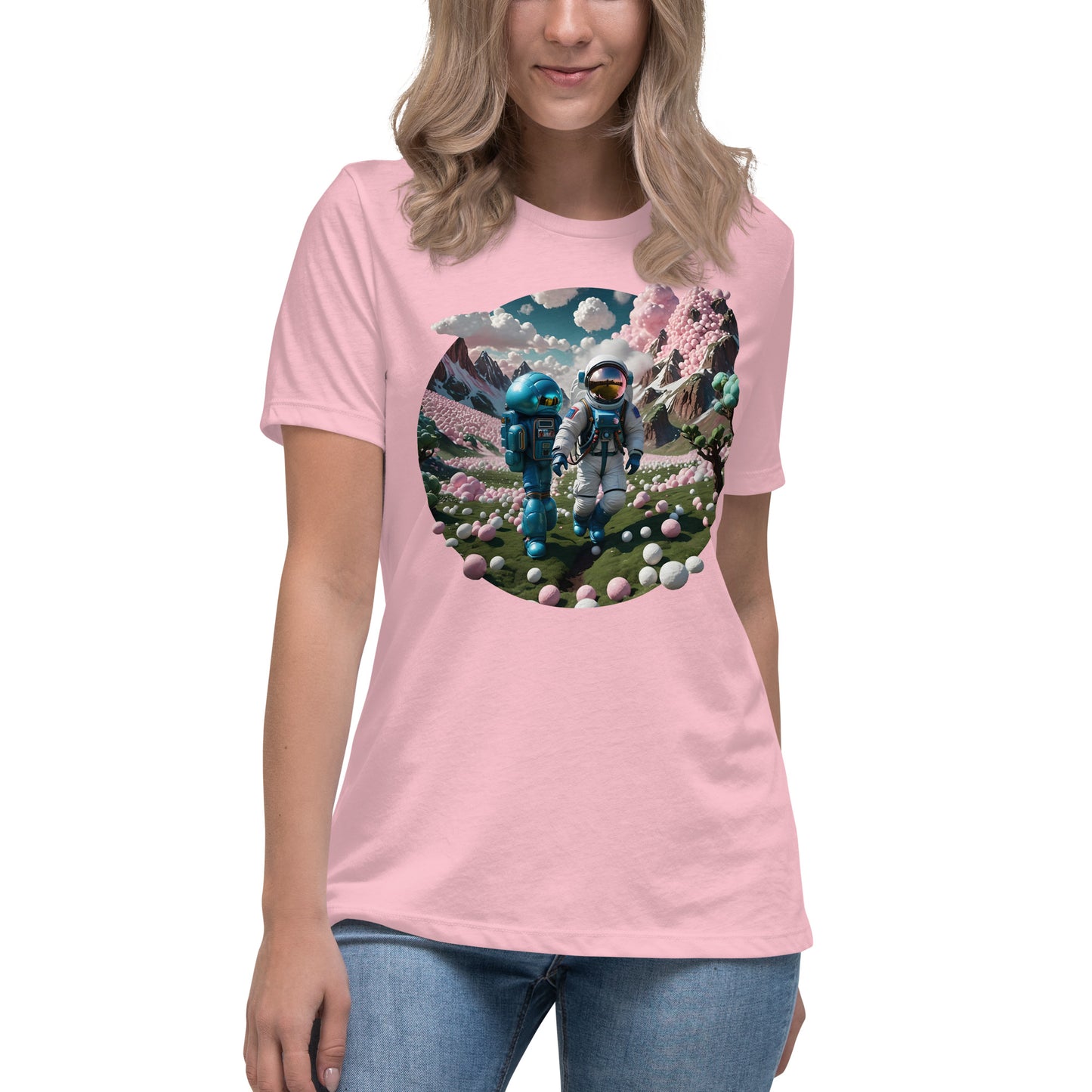 AI Bubble Gum Space Women's Relaxed T-Shirt