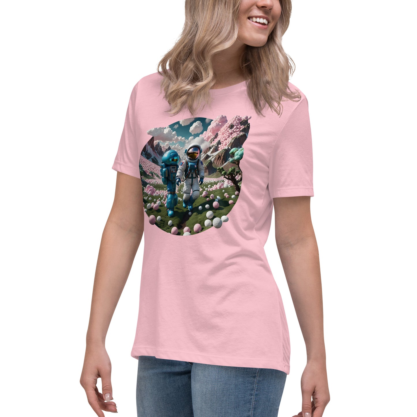 AI Bubble Gum Space Women's Relaxed T-Shirt