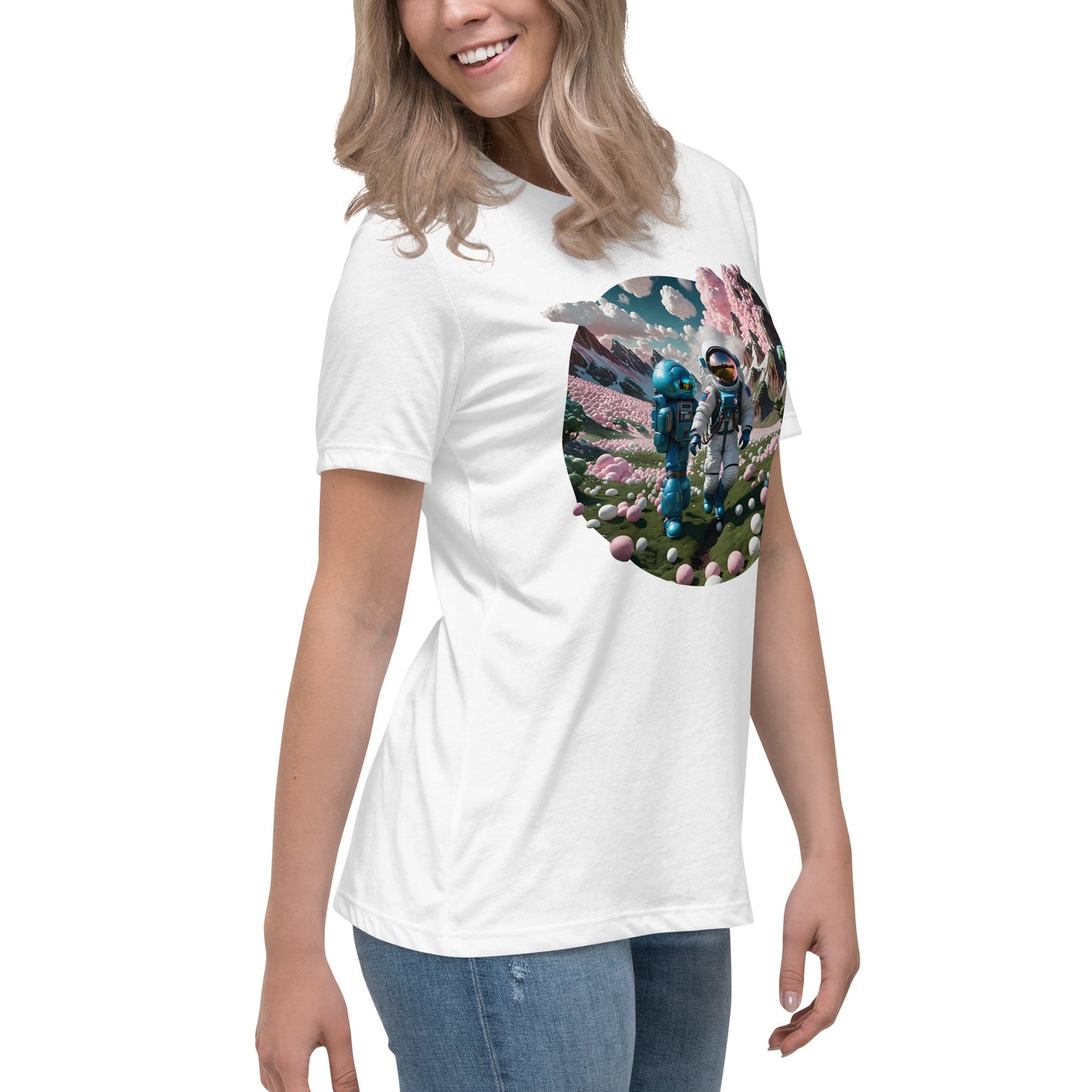 AI Bubble Gum Space Women's Relaxed T-Shirt