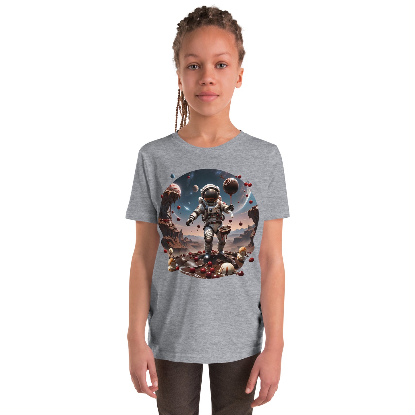 AI Chocolate Sundae Space Youth T-Shirt