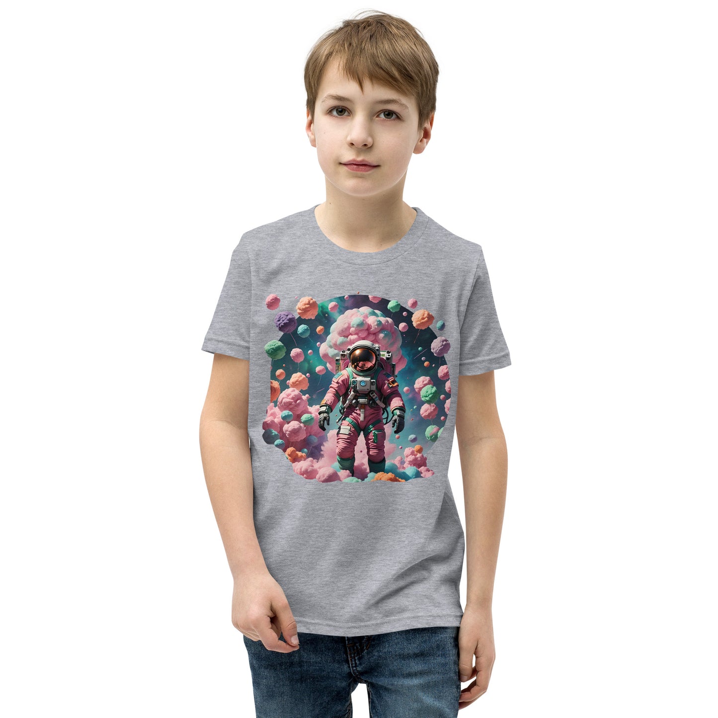 AI Cotton Candy Space Youth Short Sleeve T-Shirt