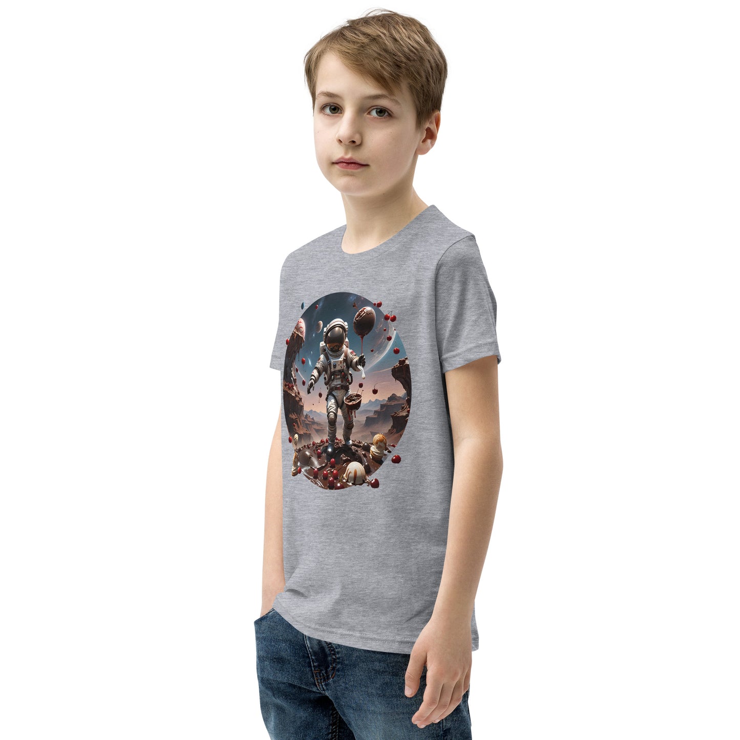 AI Chocolate Sundae Space Youth Short Sleeve T-Shirt