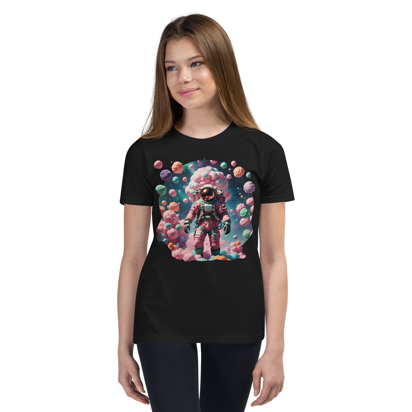 AI Cotton Candy Space Youth Short Sleeve T-Shirt