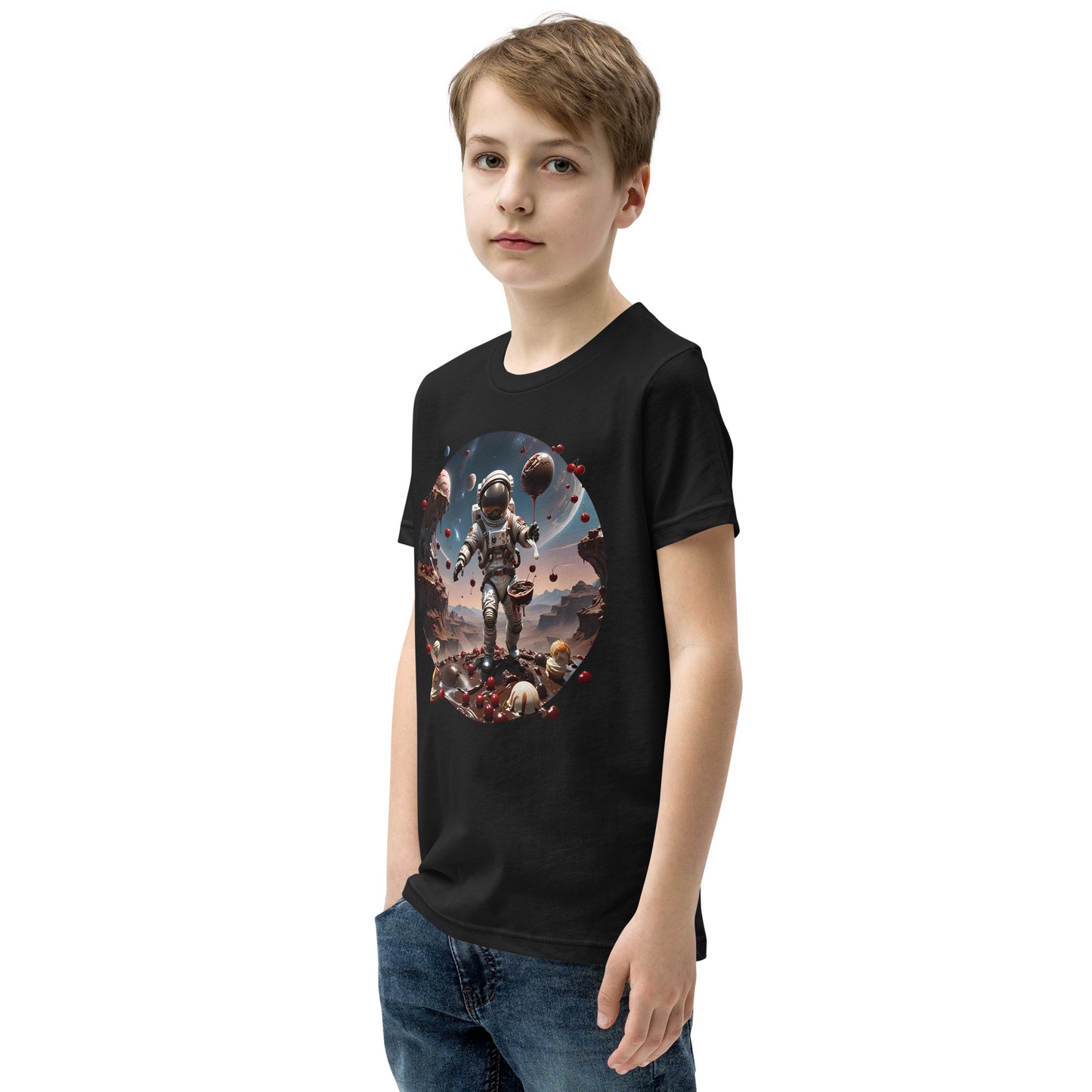 AI Chocolate Sundae Space Youth Short Sleeve T-Shirt