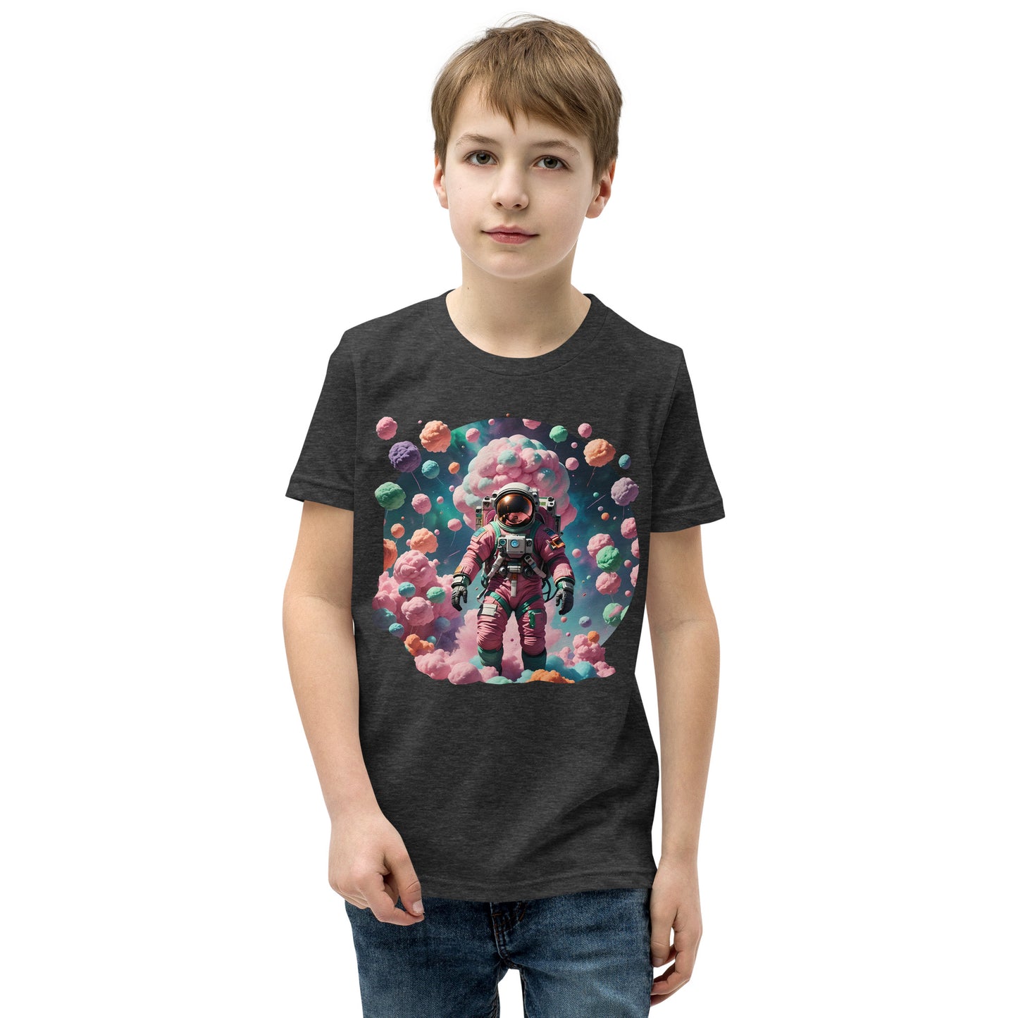 AI Cotton Candy Space Youth Short Sleeve T-Shirt