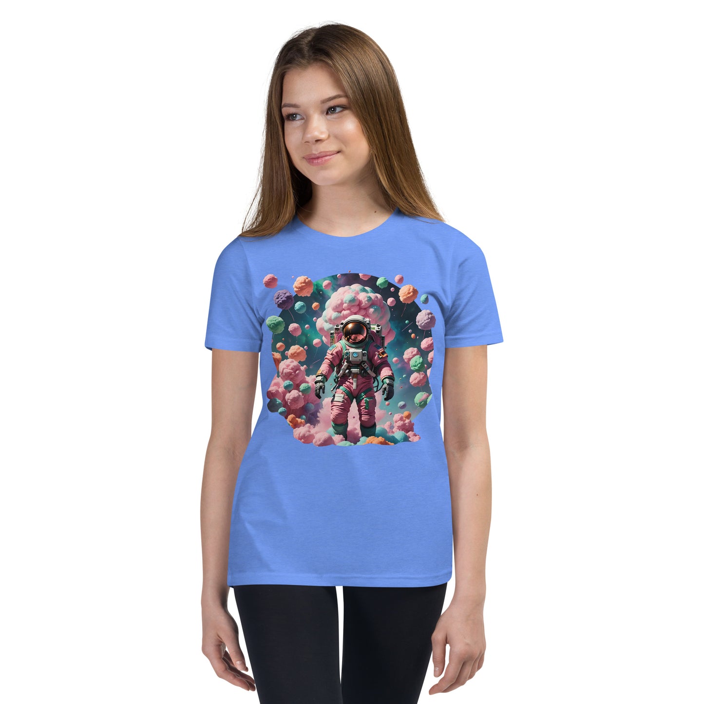 AI Cotton Candy Space Youth Short Sleeve T-Shirt