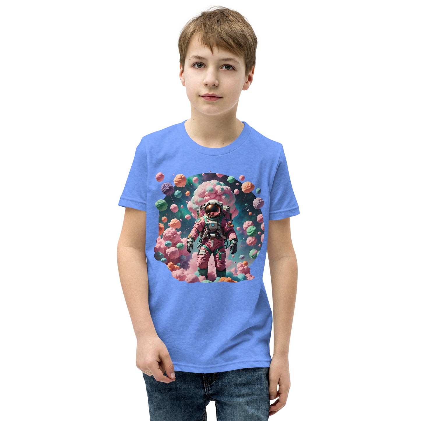 AI Cotton Candy Space Youth Short Sleeve T-Shirt