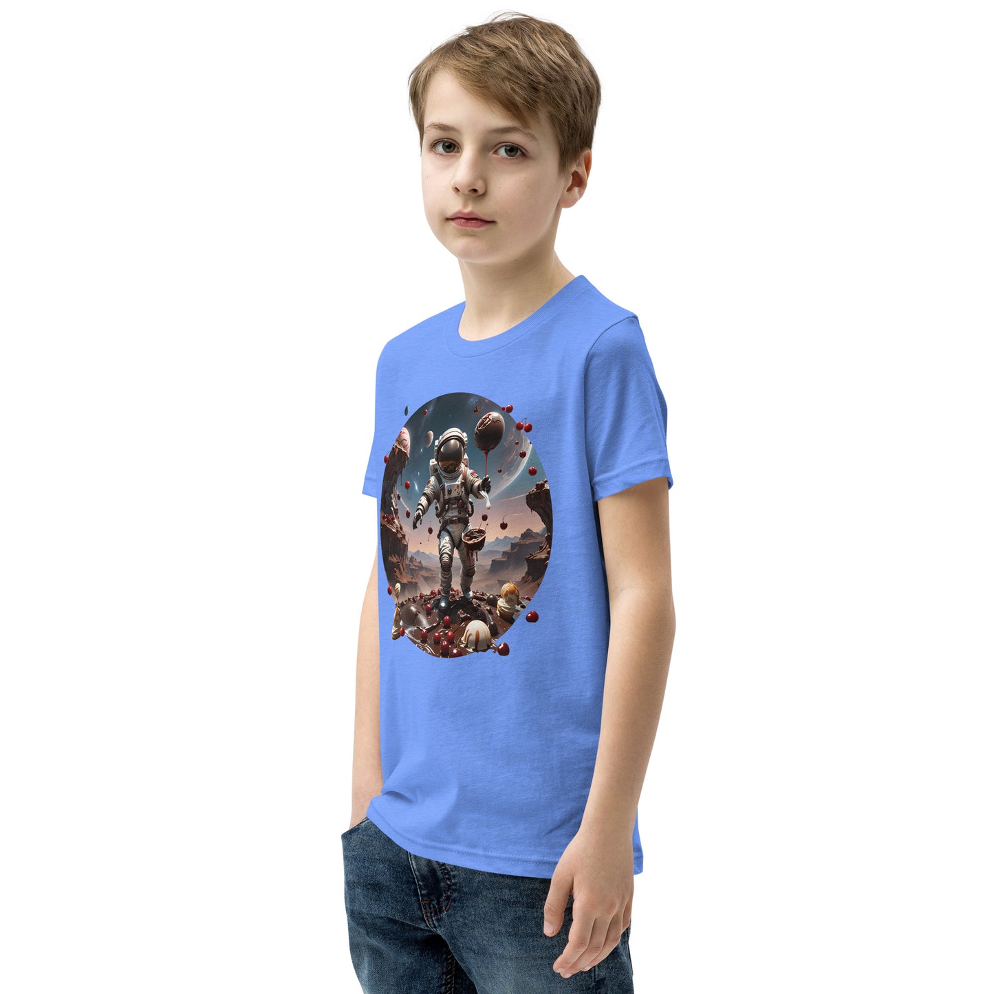 AI Chocolate Sundae Space Youth Short Sleeve T-Shirt