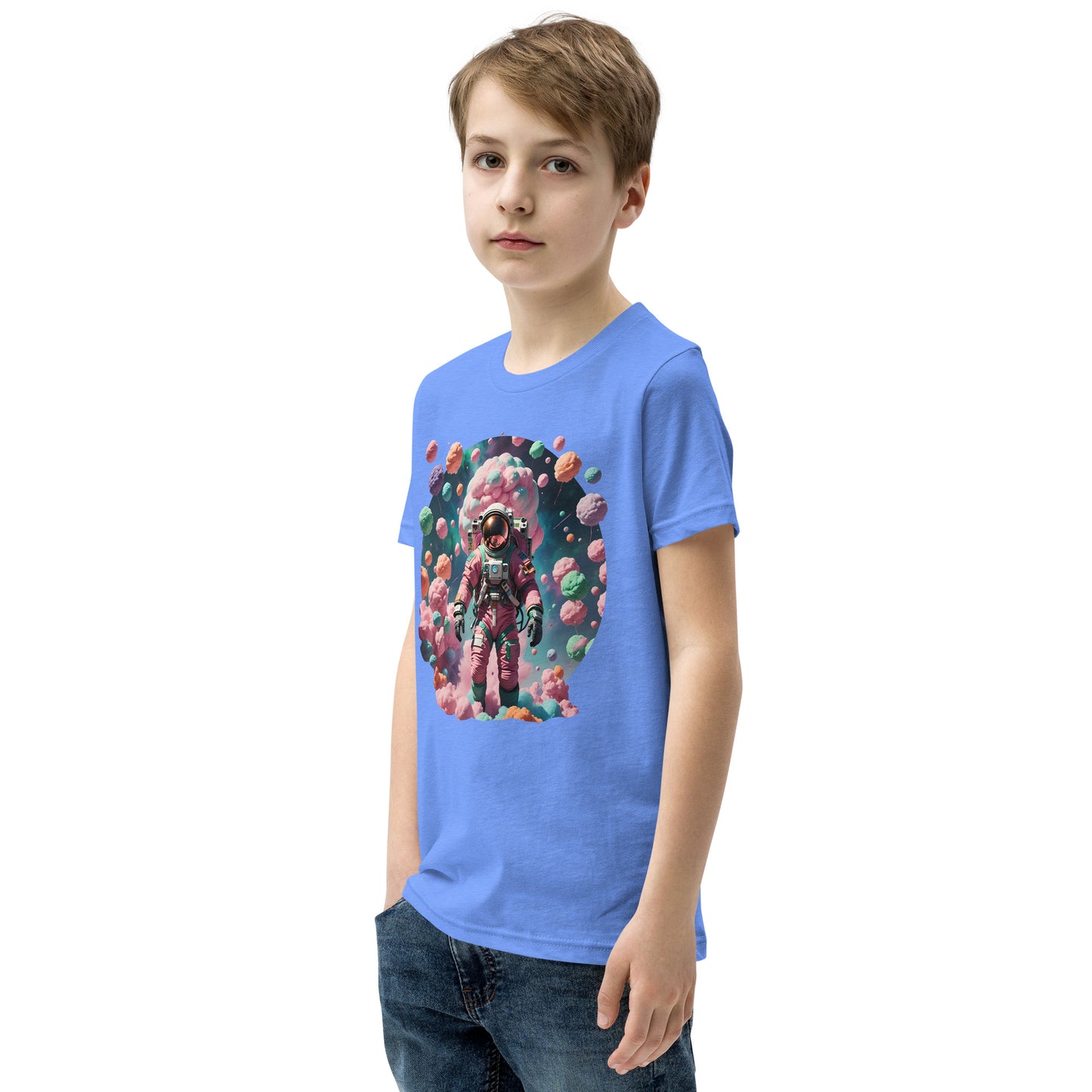 AI Cotton Candy Space Youth Short Sleeve T-Shirt