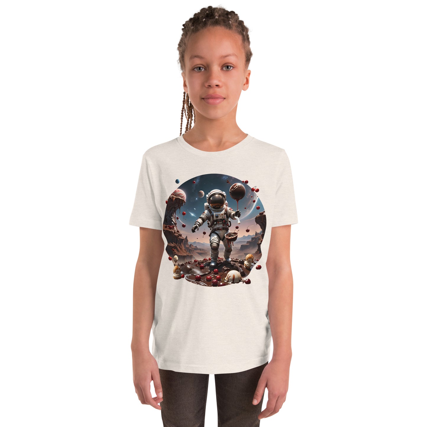 AI Chocolate Sundae Space Youth T-Shirt