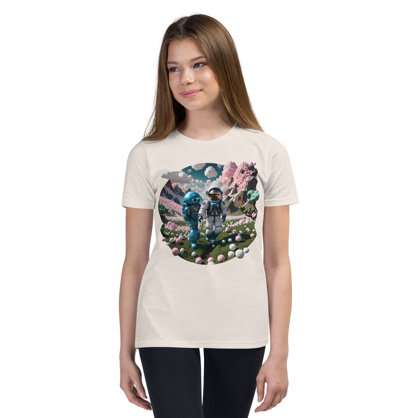 AI Bubble Gum Space Youth Short Sleeve T-Shirt