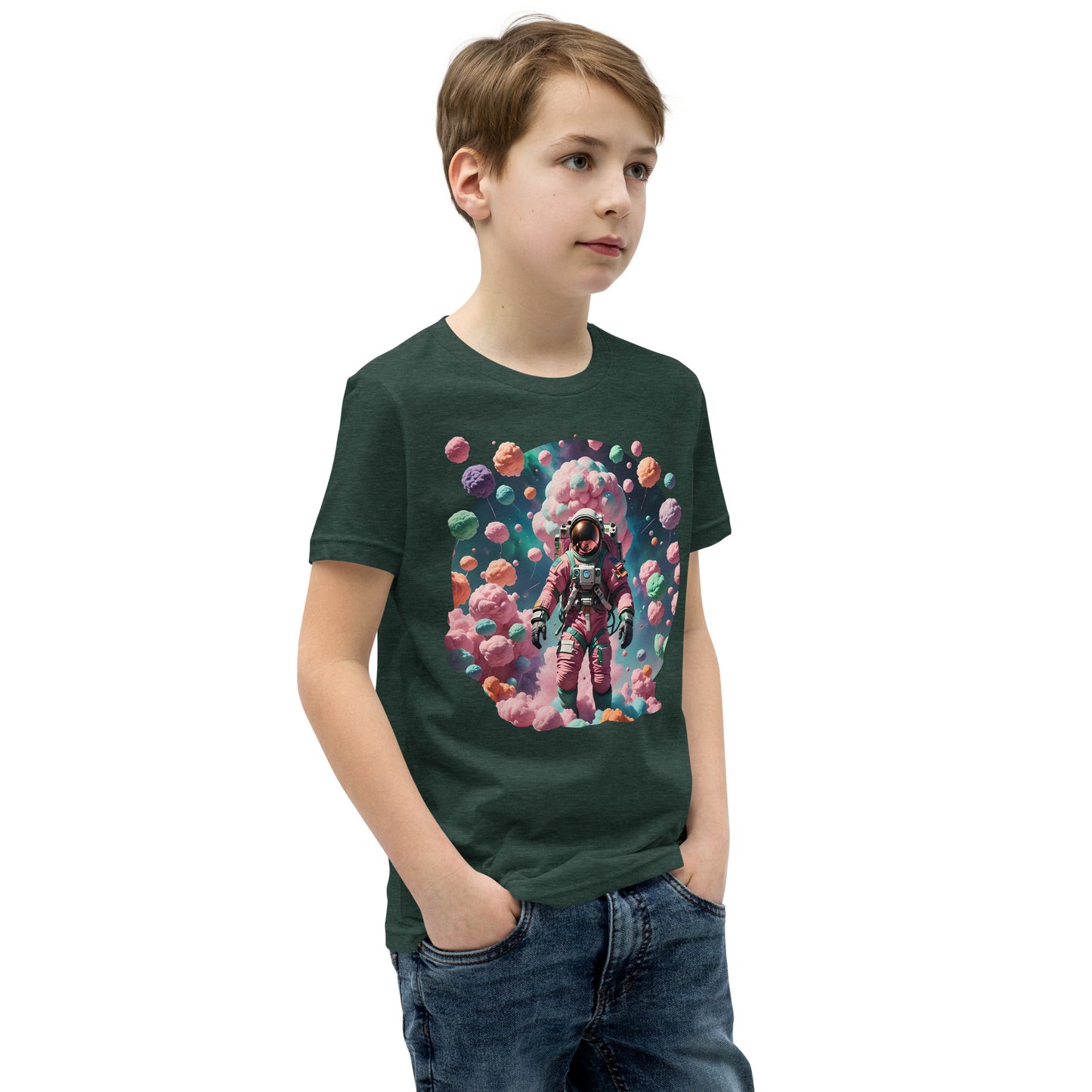 AI Cotton Candy Space Youth Short Sleeve T-Shirt