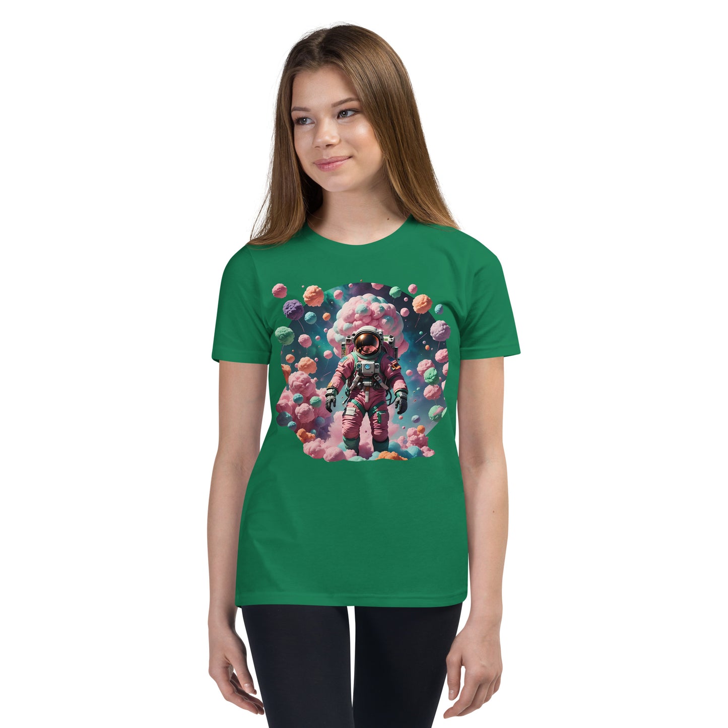 AI Cotton Candy Space Youth Short Sleeve T-Shirt