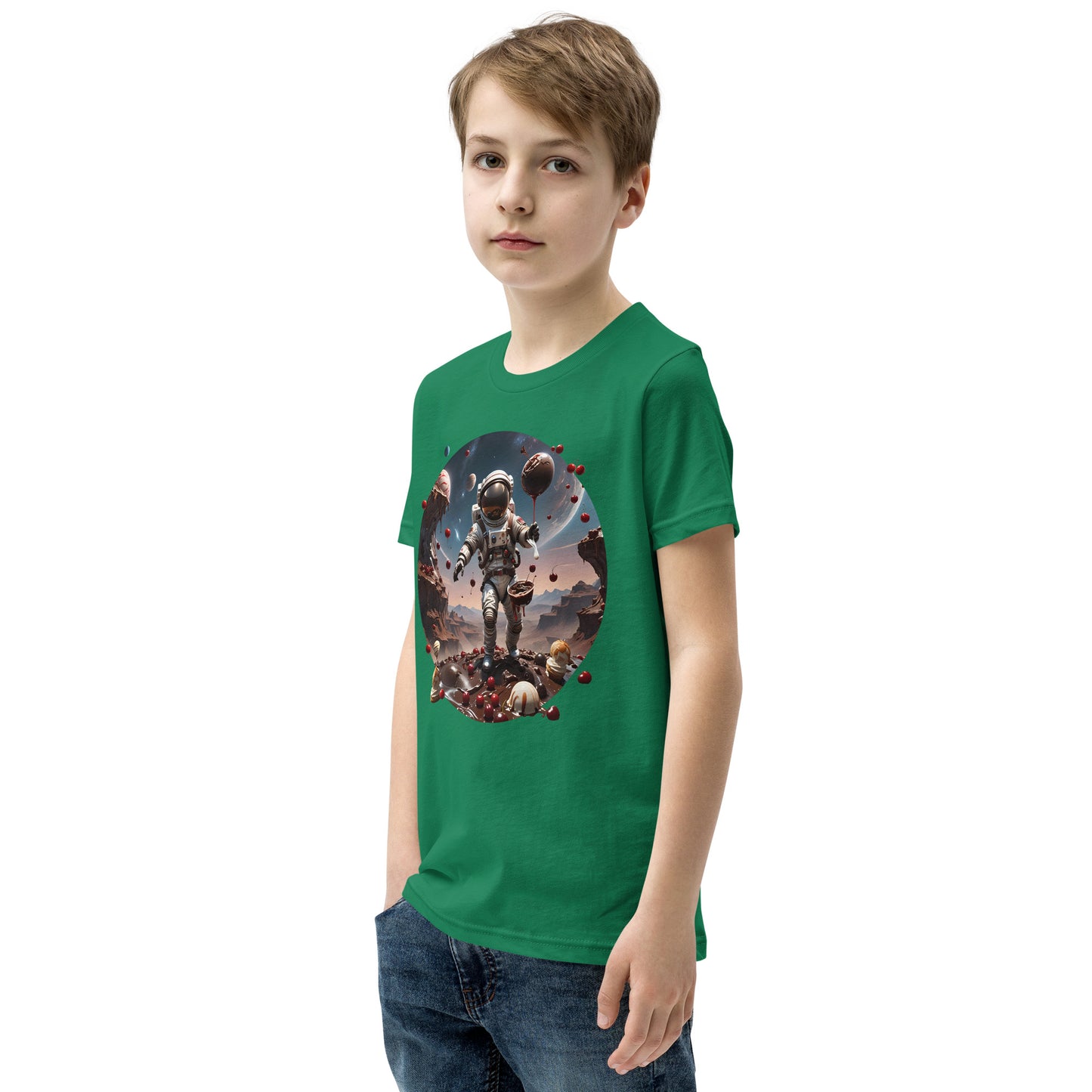 AI Chocolate Sundae Space Youth Short Sleeve T-Shirt