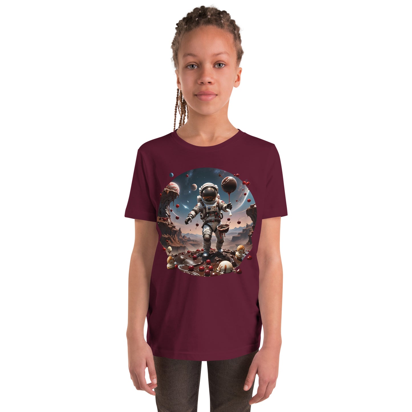 AI Chocolate Sundae Space Youth T-Shirt