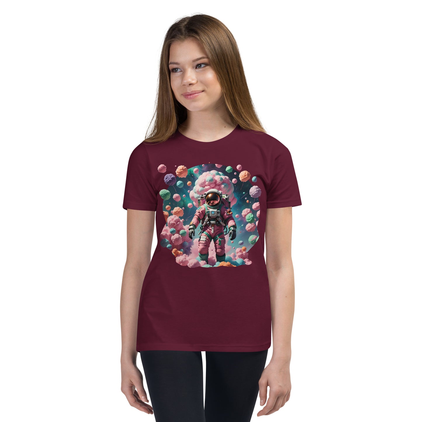 AI Cotton Candy Space Youth Short Sleeve T-Shirt