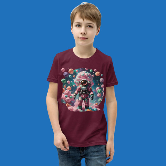 AI Cotton Candy Space Youth Short Sleeve T-Shirt