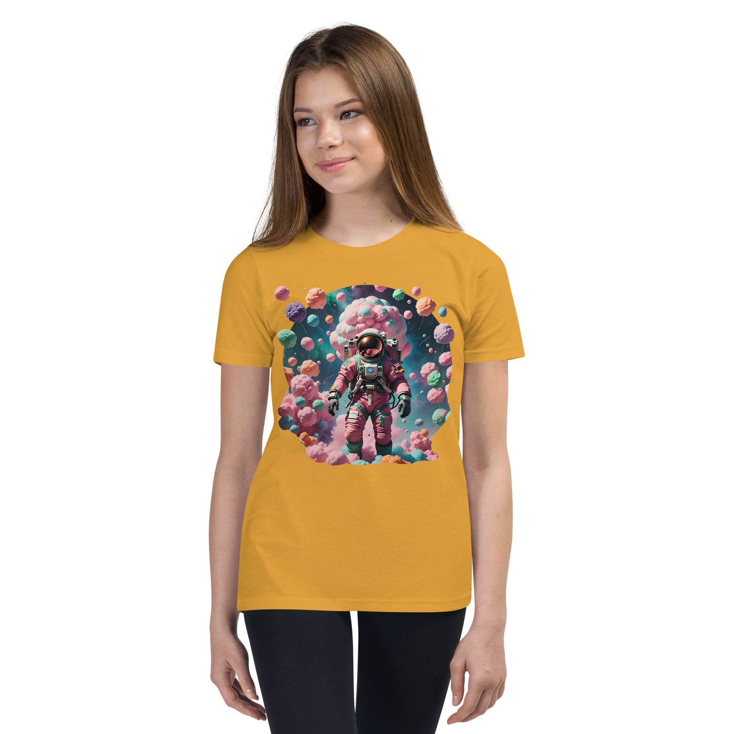 AI Cotton Candy Space Youth Short Sleeve T-Shirt