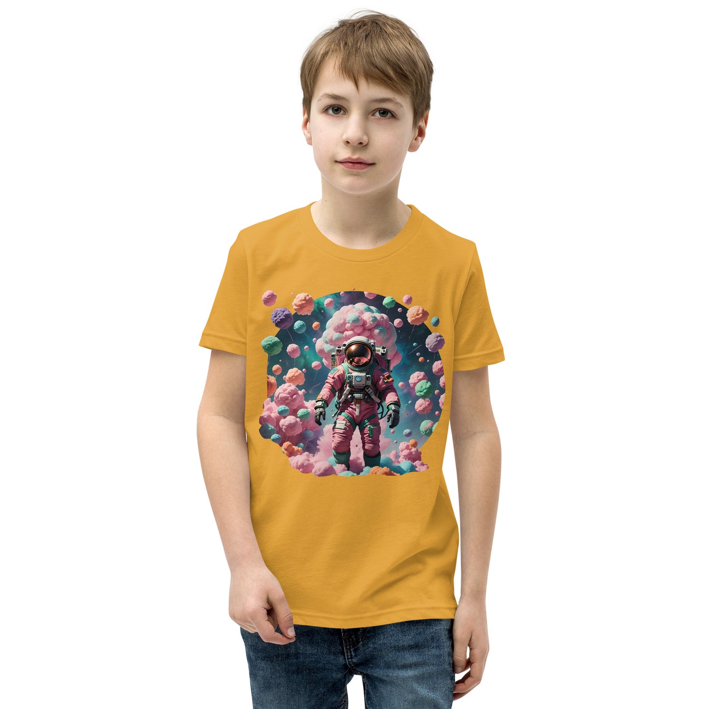 AI Cotton Candy Space Youth Short Sleeve T-Shirt