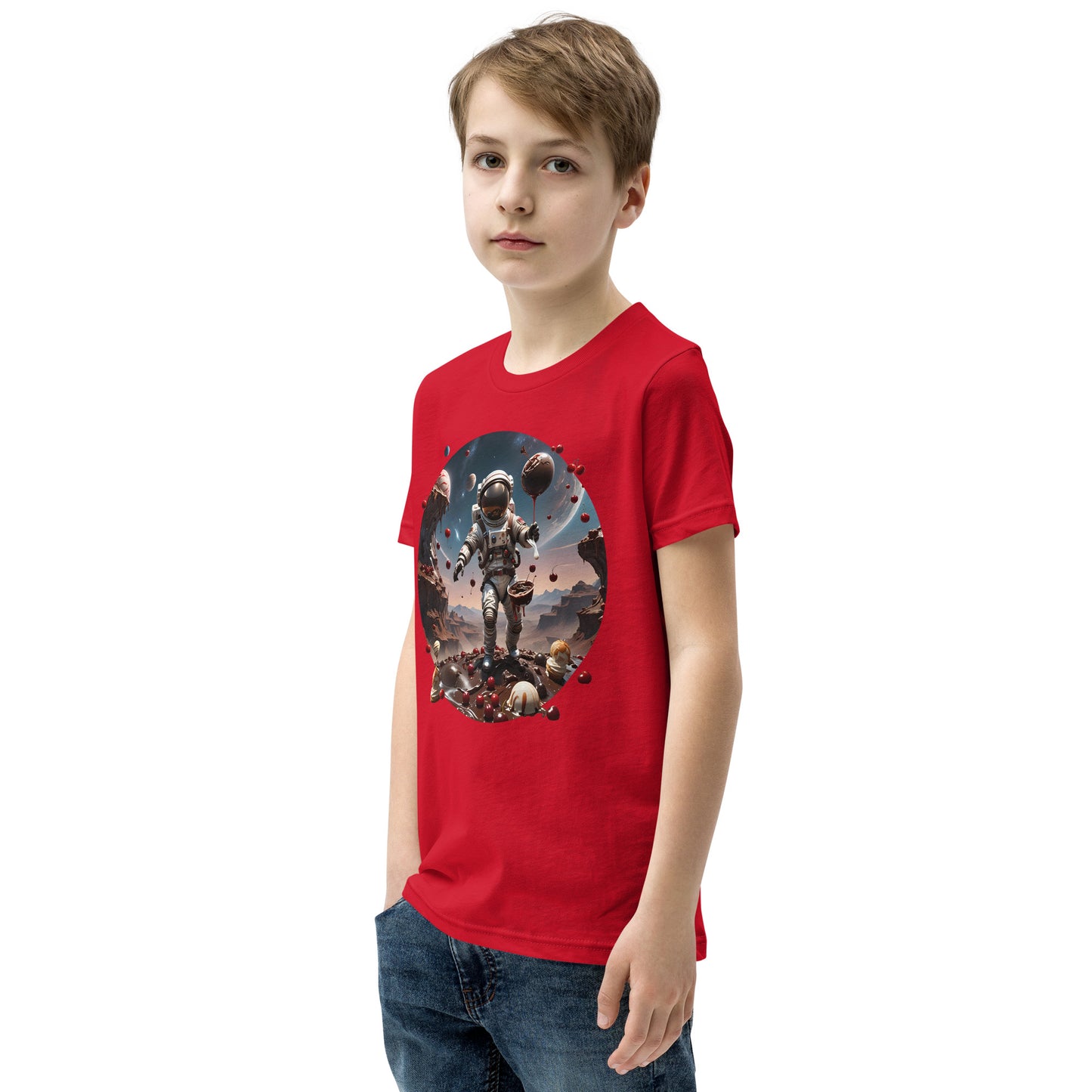 AI Chocolate Sundae Space Youth Short Sleeve T-Shirt