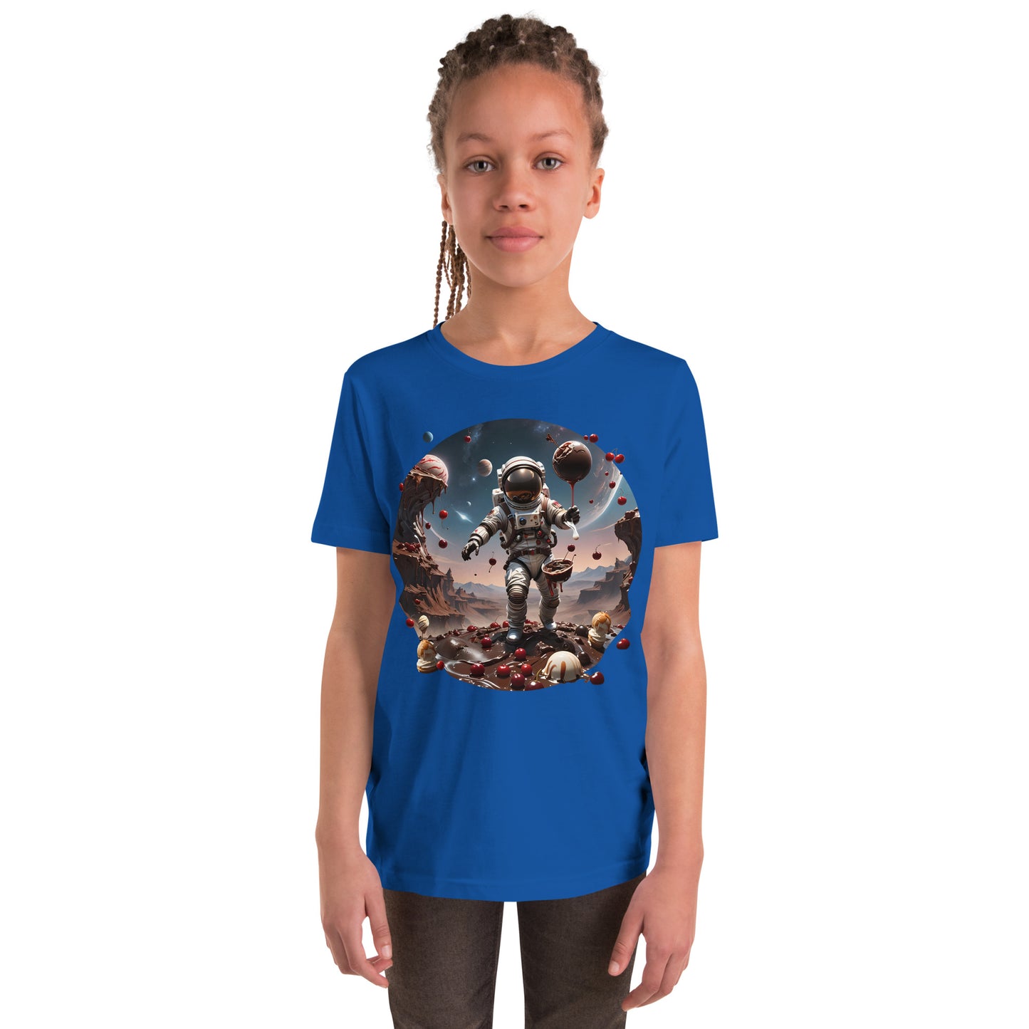 AI Chocolate Sundae Space Youth T-Shirt