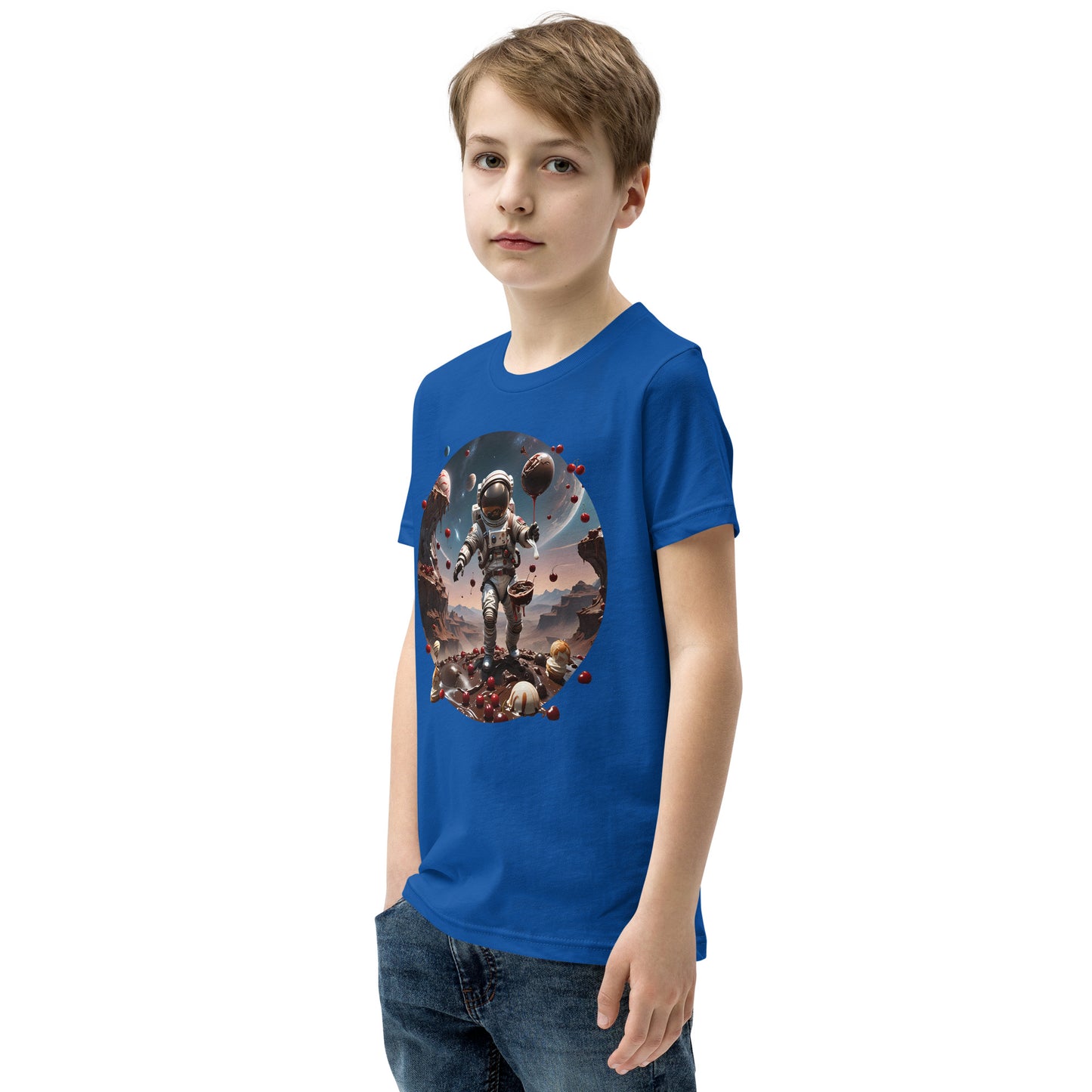 AI Chocolate Sundae Space Youth Short Sleeve T-Shirt